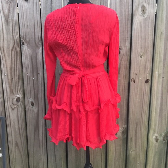 Saints and Secrets Red Ruffle Dress - Small - Picture 5 of 6